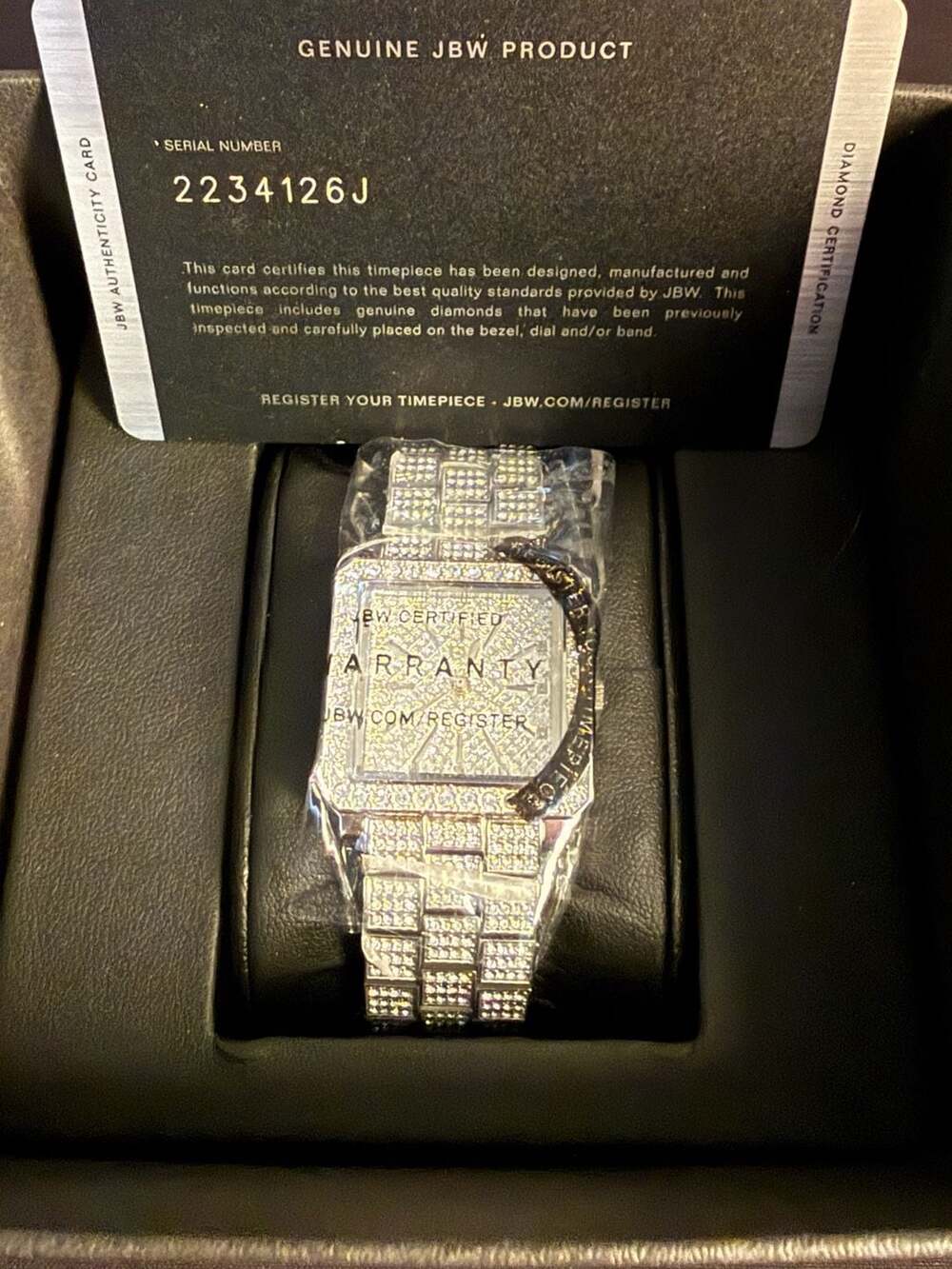 JBW Reserve Cristal Silver Iced Out Diamond Watch